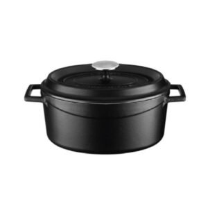 MINI CASSEROLE TRENDY OVAL L12CM BLACK MATT CAST IRON
