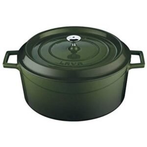 MINI CASSEROLE TRENDY ROUND D10CM GREEN CAST IRON