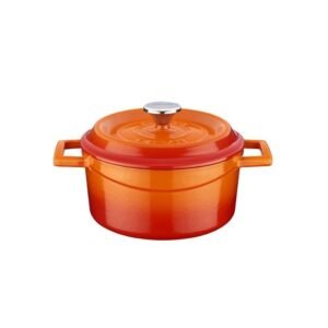 MINI CASSEROLE TRENDY ROUND ORANGE Ø10CM CAST IRON