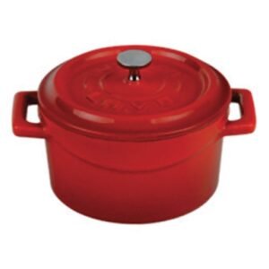 MINI CASSEROLE TRENDY ROUND RED Ø10CM CAST IRON