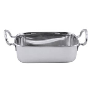 MINI ROASTING PAN L12.5X8.5XH4CM WITH 2 HANDLES SST