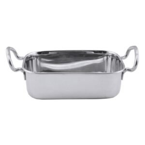 MINI ROASTING PAN L14.5X9.5XH4.5CM WITH 2 HANDLES SST