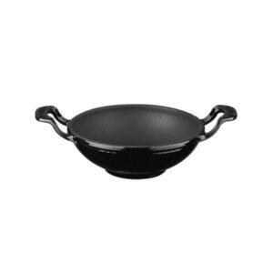 MINI WOK WITH 2 HANDLES BLACK Ø16CM CAST IRON