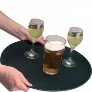 Non-slip tray polypropylene (pp) black Ø 40.5 cm