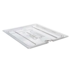 NOTCHED LID WITH HANDLE GN 1/4 CLEAR POLYCARBONATE