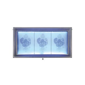 OUTDOOR LED DISPLAY WHITE LEDS GREY COATED STEEL 3 PAGES A4