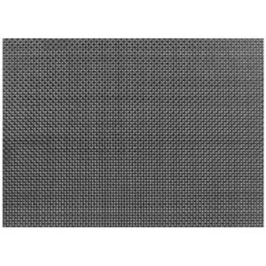 PACK OF 6 FINE BAND PLACE MAT BLACK L45 X W30CM PVC/POLYESTER