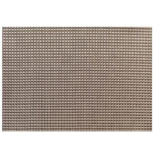 PACK OF 6 WIDE BAND PLACE MAT 45X30CM BROWN & GOLD PVC/POLYESTER