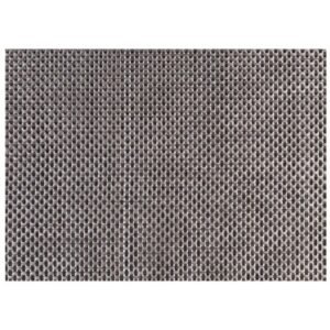 PACK OF 6 WIDE BAND PLACE MAT 45X30CM BROWN & SILVER PVC/POLYESTER