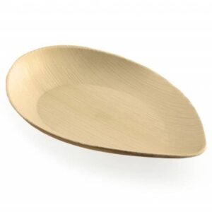 PALM OVAL POINT PLATE L11X7H2.5/1.4CM PACK OF 20 PALM LEAF OVAL