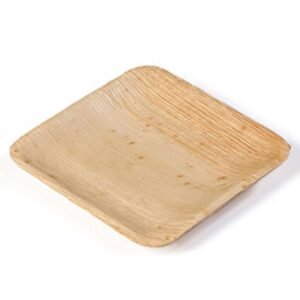 PALM SQUARE PLATE 11X11H1CM PACK OF 20 PALM LEAF