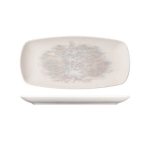 PARIS SAND WHITE RECTANGULAR PLATE L29.5XW15XH2.5CM MELAMINE CREATIVE