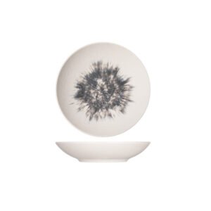 PARIS WHITE CHARCOAL COUPE BOWL D18.5XH4CM MELAMINE CREATIVE