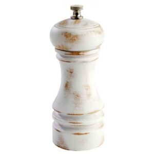PEPPER MILL VINTAGE WHITE H15CM BEECHWOOD