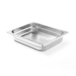 PERFORATED CONTAINER GN 1/2-40 RECTANGULAR 2.0L THICK. 0.8MM STAINLESS STEEL QUALIPLUS PRO.COOKER
