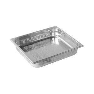 PERFORATED CONTAINER GN 2/3 RECTANGULAR 3.0L THICK. 0.6MM STAINLESS STEEL QUALIPLUS PRO.COOKER