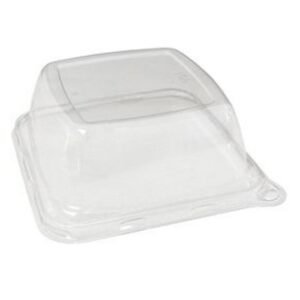 PET CLEAR LID FOR TRAY 13X13CM PACK OF 50 BEPULP GRAB & GO