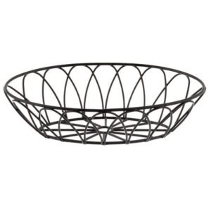 PETAL OVAL BASKET BLACK L23XW15XH6CM METAL OVAL
