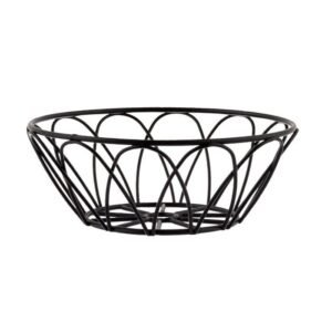 PETAL RECTANGULAR BASKET BLACK L23XW15XH6CM METAL RECTANGULAR