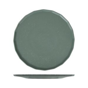 PLATE DARK GREEN SPECKLED Ø31.5CM H1.9CM MELAMINE DUBAI CREATIVE