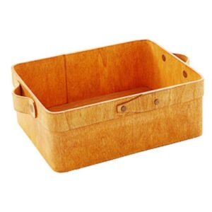 POPLAR RECTANGULAR BOX W/HANDLES 21X14XH7CM WOOD RECTANGULAR