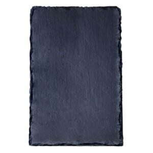 RECTANGULAR PLATE SCALLOPED EDGE RECTANGULAR BLACK L40 X W30CM NATURAL SLATE