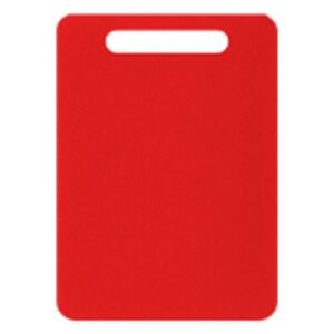 RED CUTTING BOARD 25X15X1.2CM WITH HANDLE