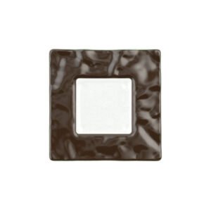 RELIEF DESIGN DESSERT PLATE WITH RIM BROWN L24XW24XH2CM MGS