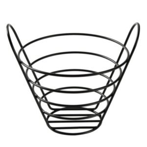 ROUND BLACK WIRE BASKET Ø17.8CM H13CM