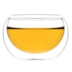 ROUND DOUBLE WALL GLASS BOWL D6.5XH4.5CM