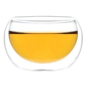 ROUND DOUBLE WALL GLASS BOWL D8XH5CM