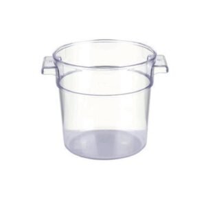 ROUND FOOD CONTAINER CLEAR Ø13CM H12CM 1L POLYCARBONATE