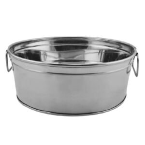 ROUND TUB D15.6XH8CM SATIN/MIRROR SST