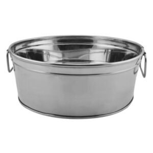 ROUND TUB D20.6XH8CM SATIN/MIRROR SST