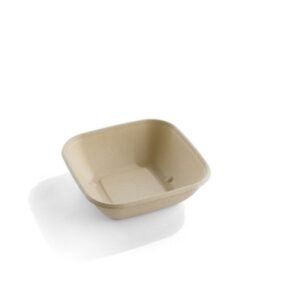 Salad bowl square beige 17x17x5.3 cm 75 cl Be Pulp (50 pieces)