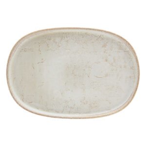 SAND OVAL PLATE L33 X W 22.5 CM STONEWARE ACCOLADE