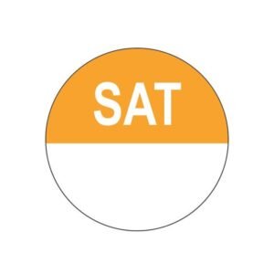 SATURDAY ROUND REMOVABLE LABEL ROLL OF 1000 Ø1.9CM