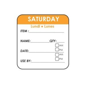 SATURDAY SQUARE REMOVABLE LABEL ROLL OF 500 L5 X W5CM