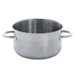 SAUTE PAN WITH 2 HANDLES WITHOUT LID ROUND Ø50CM STAINLESS STEEL QUALIPLUS PRO.COOKER