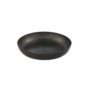 SEAFOOD TRAY BLACK HAMMERED D30XH5CM ALUMINIUM