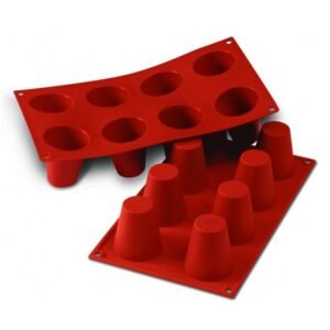 SILICON FLEX MOULD 30X17.5CM 8 DARIOLES D5.5XH6CM 9.2CL