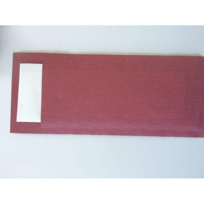 Sleeve burgundy cellulose wadding 8.5x20 cm Ecoline Pochettes (100 pieces)