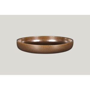 Soup plate round bronze porcelain Ø 28 cm Rakstone Ease Rak