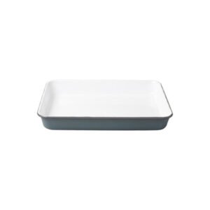 STEEL ENAMEL PIGEON GREY SERVING TRAY