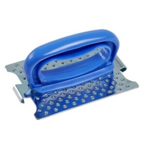 SCOURING PAD BRACKET BLUE HANDLE STEEL