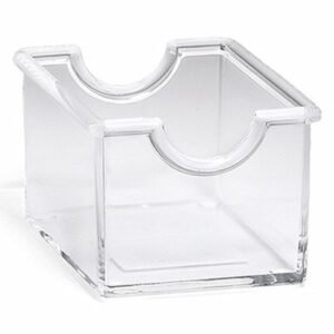 SUGAR PACK HOLDER CLEAR L8.2 X W6.3 X H5.1CM PLASTIC