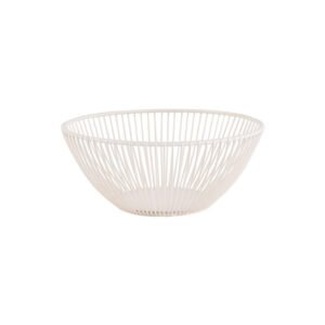 SVART ROUND BASKET WHISPER WHITE Ø20XH8CM METAL APS