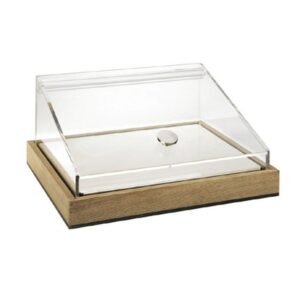 T-COLLECTION WOODEN COLD DISPLAY GN 1/2 W/ ACRYLIC COVER RECTANGLE ASHWOOD TIGER