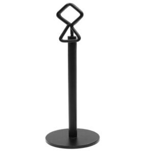 TABLE NUMBER STAND WITH CLIP BLACK Ø15CM L15 X W15CM METAL