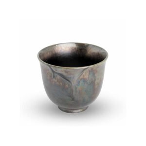TEA CUP BRONZE GRAZED D7.6XH6.4CM KORIN